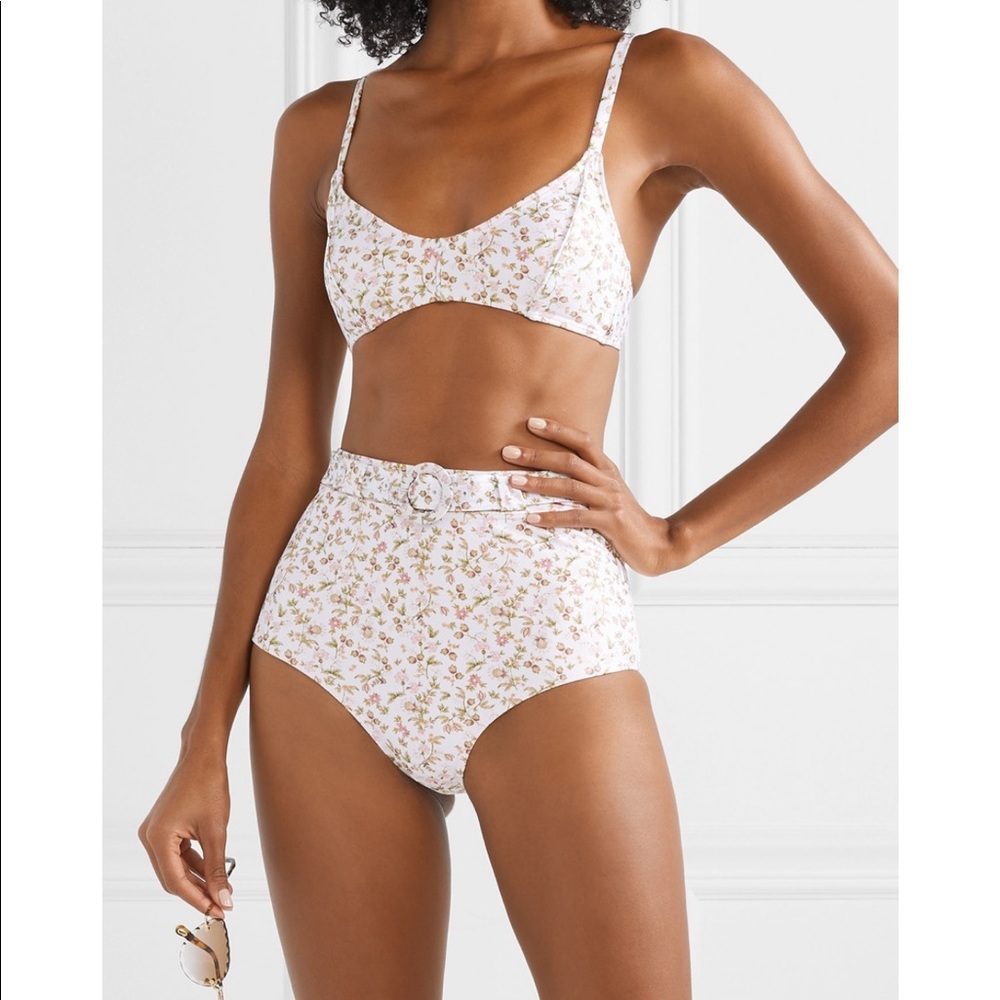 Peony Print Belted Floral Print Set